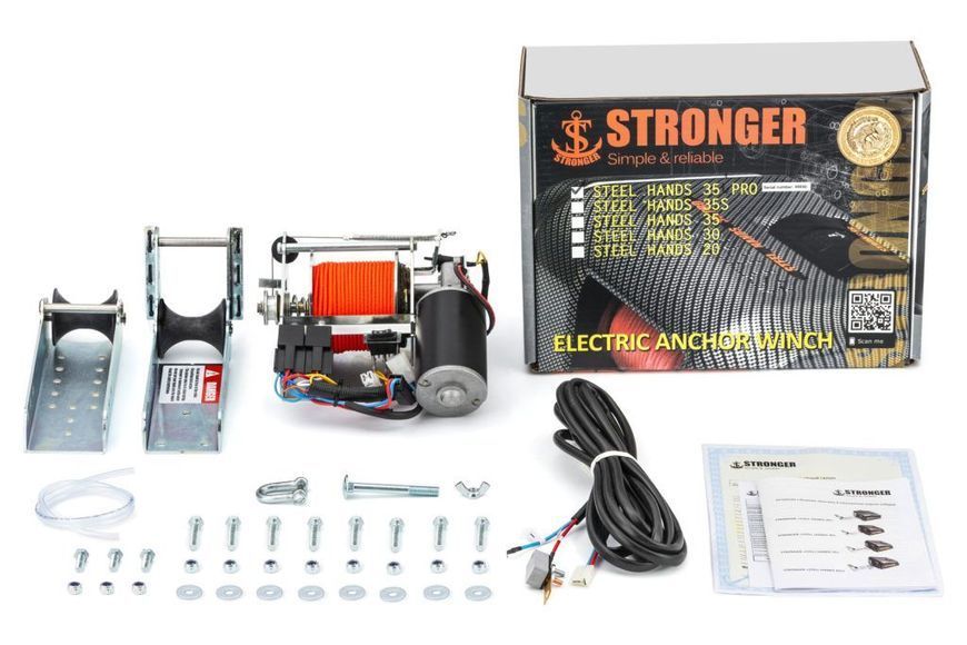 Якірна лебідка Stronger Steel Hands 35 Pro для внутрішньої установки, без кришки безшумне скидання (SH35i Pro) 58227 фото